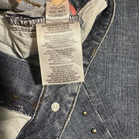 Harley-Davidson Womens Studded Embroidered Blue Denim Jeans SZ 12 High Rise EUC - Picture 7 of 12